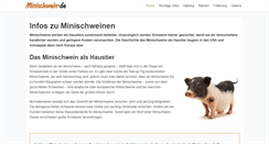 Desktop Screenshot of minischwein.de